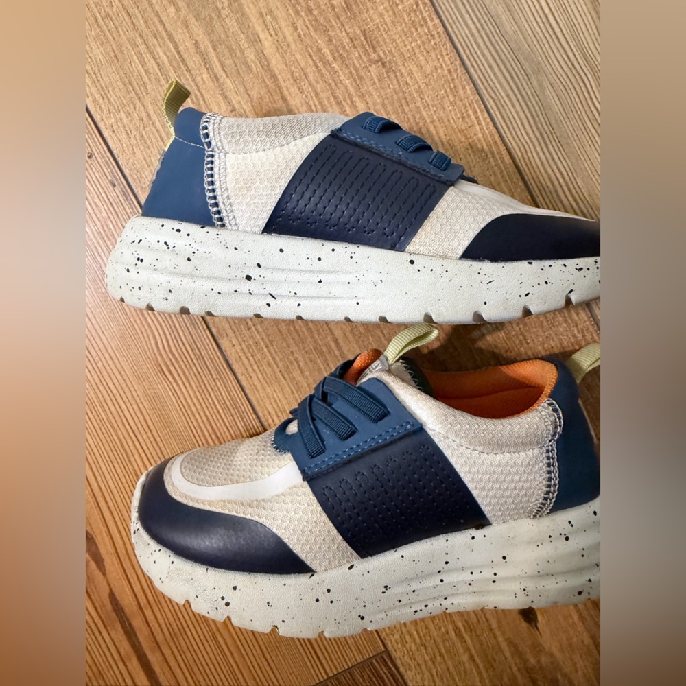 Hey Dude Kids Sneakers - Navy, Beige, and Orange - Picture 4 of 8